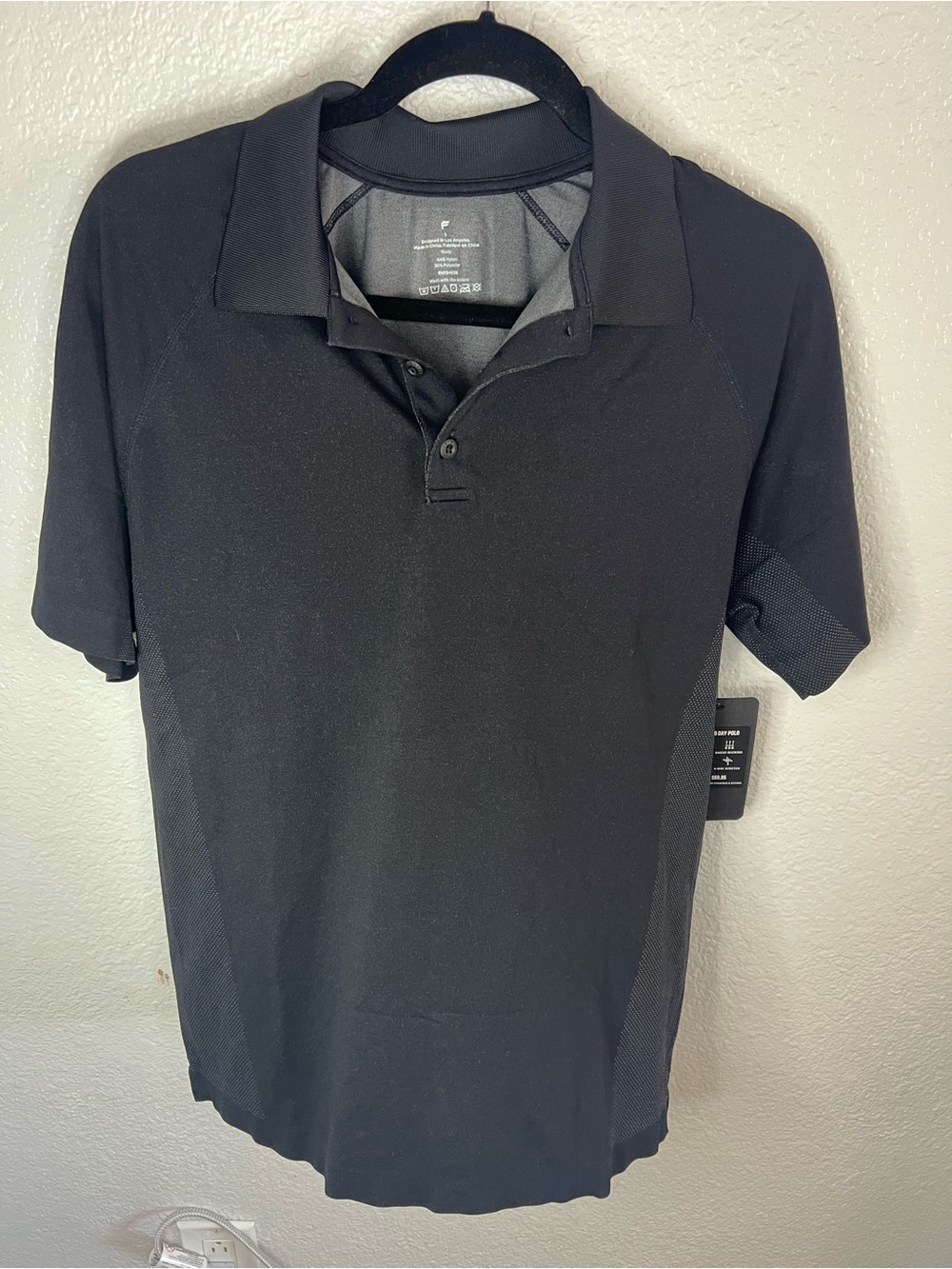 Fabletics Men's Black Performance Polo